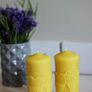 Pure beeswax candle with hearts. Valentines day gift. Image 3