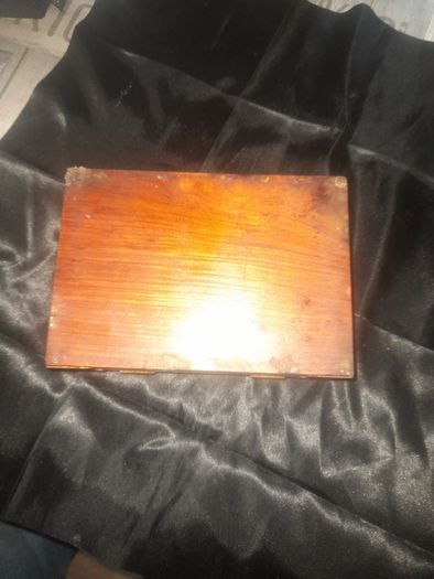 A Beautiful Old Brass and Wooden Jewellery Storage Box
