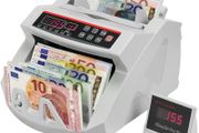 Money Bill Counter 1000 PCS/min 80W Currency Cash Counting Machine UV MG Counterfeit Detection with LED Display (FREE POSTAGE)