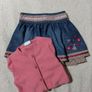 Rocha Little Rocha Denim Skirt And Pink Cardigan Image 8