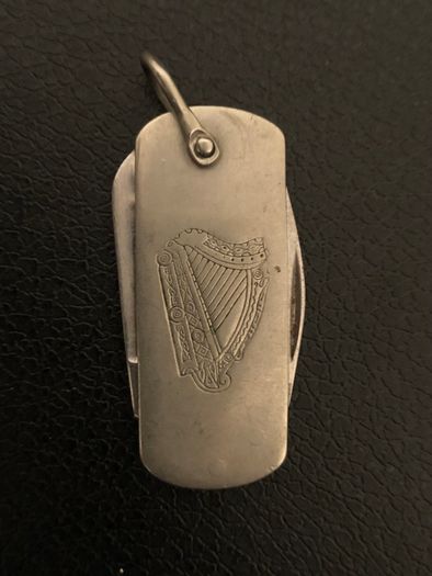 Vintage Guinness Pocket Knife Bottle Opener Key Ring