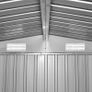 Garden Storage Shed Grey Metal 257x205x178 cm Image 7