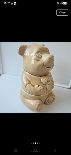 Vintage Disney Winnie the Pooh ceramic honey pot cookie jar 1988
