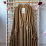 dress bnwt Zara summer dress small khaki shade small Image 2