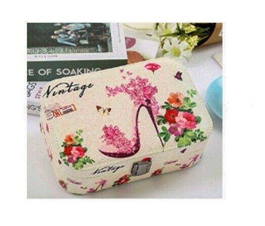 Jewellery Box Display Showcase Tidy Cosmetic Case with Mirror Storage Organizer #3
