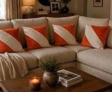 Orange Cushion Covers x4