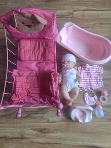 Dolls cot & Missy Kissy doll