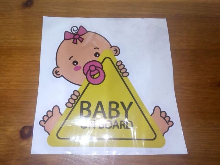 Car Decal.  Baby on Board. Girl
