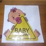 Car Decal.  Baby on Board. Girl Image 2