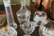 Vintage Crystal Decanter Glasses