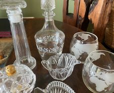 Vintage Crystal Decanter Glasses