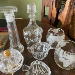 Vintage Crystal Decanter Glasses