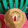 pair of vintage wicker light shades Image 4