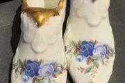 Royal Albert moonlight Rose pair of posy Shoes / Slippers .