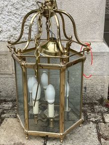 Antique brass lamps