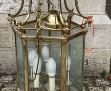 Antique brass lamps
