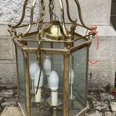 Antique brass lamps
