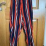 Pretty Little Thing Navy, Red and Cream Striped Jumpsuit Image 4
