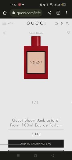 Gucci bloom ambrosia de Fiori EDP 100ml