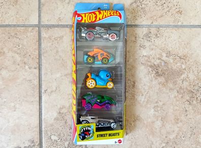 Hot Wheels 2025 Street Beasts die-cast 1:64 5-Pack (JBJ90 JA10C) NEW & SEALED