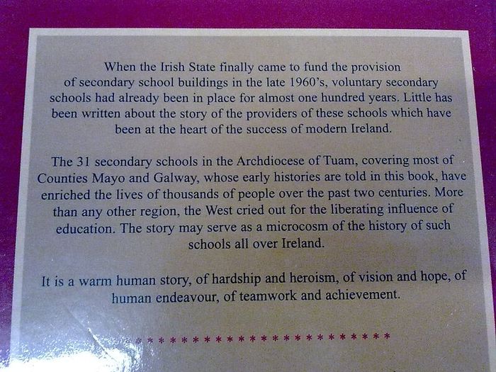 Out of the Shadows. Emerging Secondary Schools in Archdiocese of Tuam Ireland Irish Galway Mayo