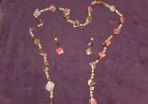Natural Sea Shell and Pearl Necklace and earring set