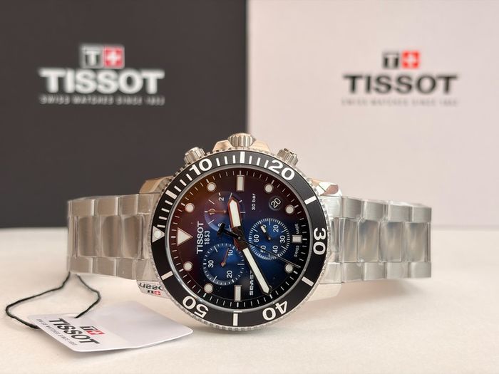 Tissot Seastar 1000 Chronograph Men's Graded Blue Watch T1204171104101