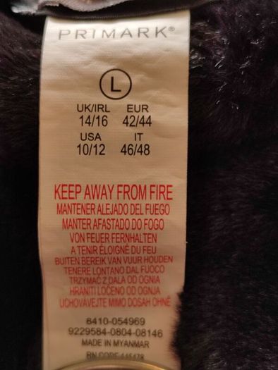 Size L reversible long jacket