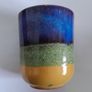 POT - Small Glazed  - Blue - Green - Yellow Image 5