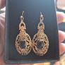 Vintage Golden Earrings with Black Core Image 5