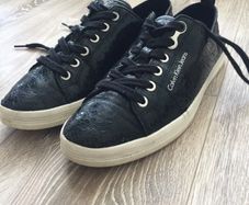 Lacoste Calvin Klein black shoes sneakers trainers UK7 unisex
