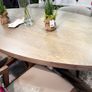Oval Scandinavian Oak dining table, Like New Image 3
