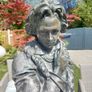 Large heavy garden statue of Beethoven, metal, D18 Image 2