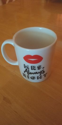 Mr Right (and Mrs Right) mugs, new.