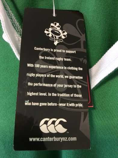 Ireland Rugby Jersey. Brand New With Tags. Triple Crown Winning Jersey From Year 2006. Official Canterbury IRFU Home Jersey. Authentic Original From The Time.