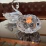 Orrefors Sweden Raspberry Clear Crystal Glass Votive Candle Holder Anne Nilsson 1980s Image 3