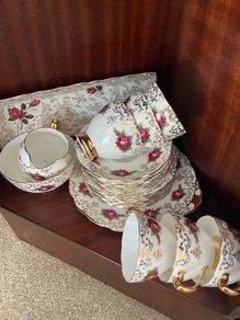 Roslyn Fine Bone China 21 Piece Tea Set
