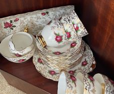 Roslyn Fine Bone China 21 Piece Tea Set