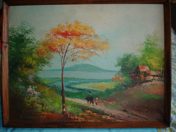 Oil on Canvas by  philipino artist Victor Cabisada