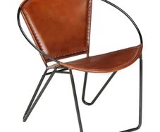 Chair Brown Real Leather