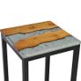 Nesting Tables 3 pcs Solid Teak Wood and Polyresin Image 6