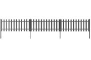 Picket Fence with Posts 3 pcs