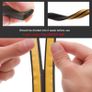 Draught Excluder Tape for Door Window, Self-Adhesive Weather Stripping, 6M Type D Sealing Foam Tape Strip Against Cold Draught/Anti-Collision/Soundproof/Waterproof/Dustproof Black Image 4