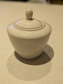 30 Steelite 7oz white covered sugar bowl sold individually