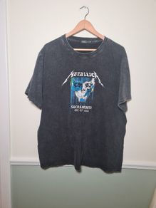 ZARA METALLICA  short sleeve t shirt top