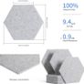 SALE MULTIPLE COLOURS AVAILABLE 12 Pack Rdutuok High Density Hexagon Acoustic Panels,Acoustic Foam Panels 30 x 26 x1 cm Beveled Edge Tiles Sound Proof Padding for Recording Room,Offices,Home and Wall Decoration Silver Gray Image 6