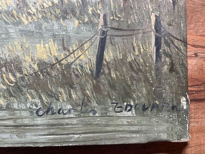 Antique Oil on Canvas - signed