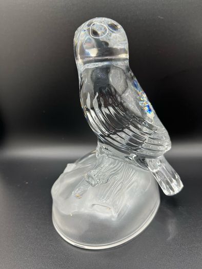 Pair of vintage crystal sculptures crafted by Cristal D'Arques