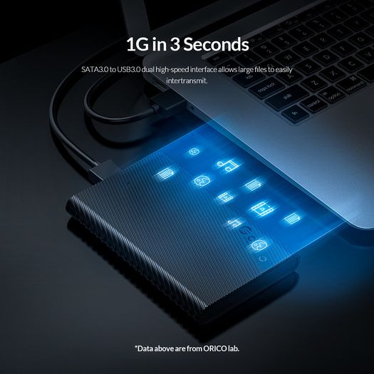 ORICO USB 3.0 (UASP) 5Gbps to SATA 2.5" HDD/SSD Enclosure with Auto Sleep Mode (Brand New/Warranty)