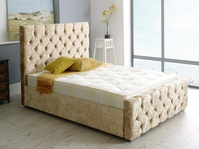 New Monaco Double & King Size Bed Frame With Mattress Opt